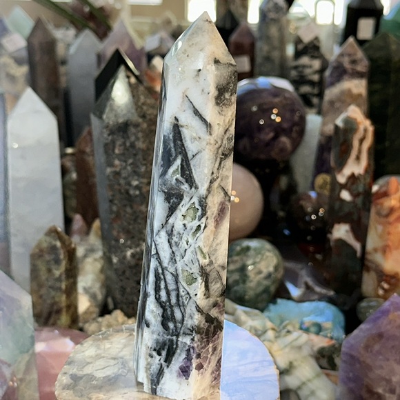 Sphalerite Crystal Tower With Druzy! - Picture 9 of 9
